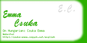 emma csuka business card